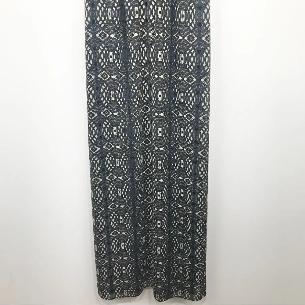 Madewell Blue Gray Geometric Lace Pattern Sleeveless Maxi Dress - Picture 9 of 14